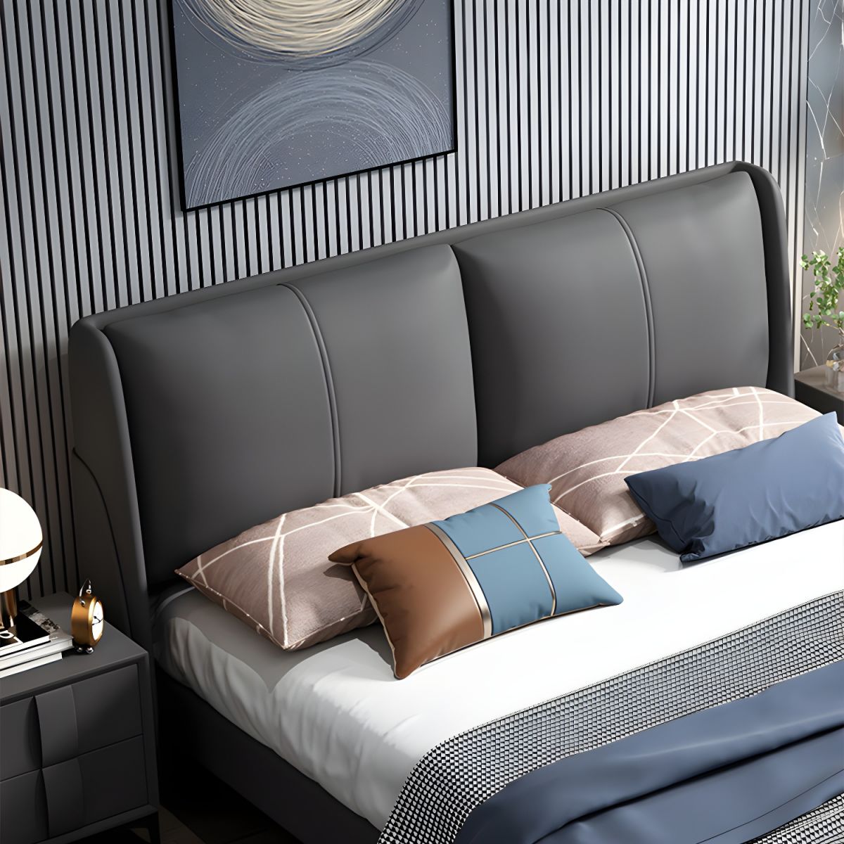 Calvio Modern Italian Leatherette Bed