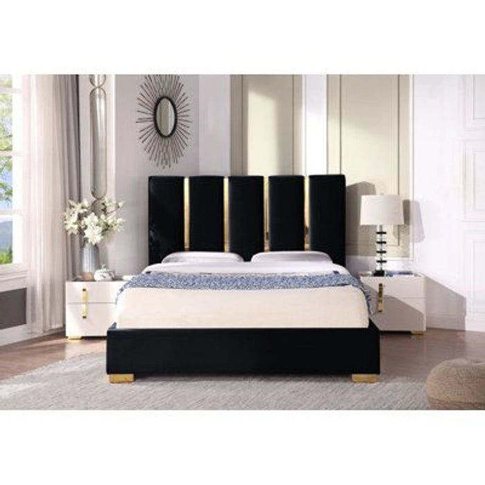 Plank Modern Black And Gold Bed