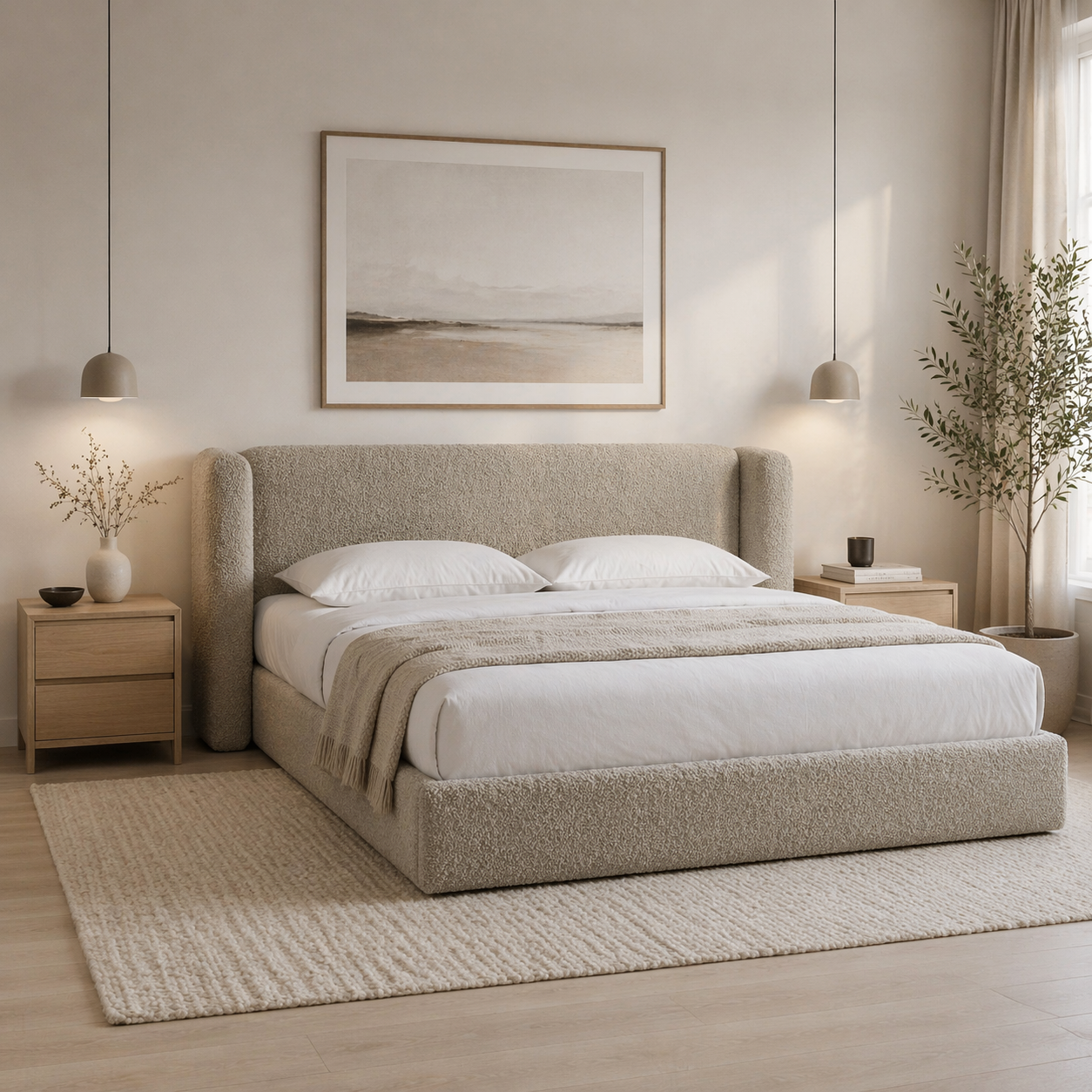 Zephyr Haven Upholstered Bed In Fabric