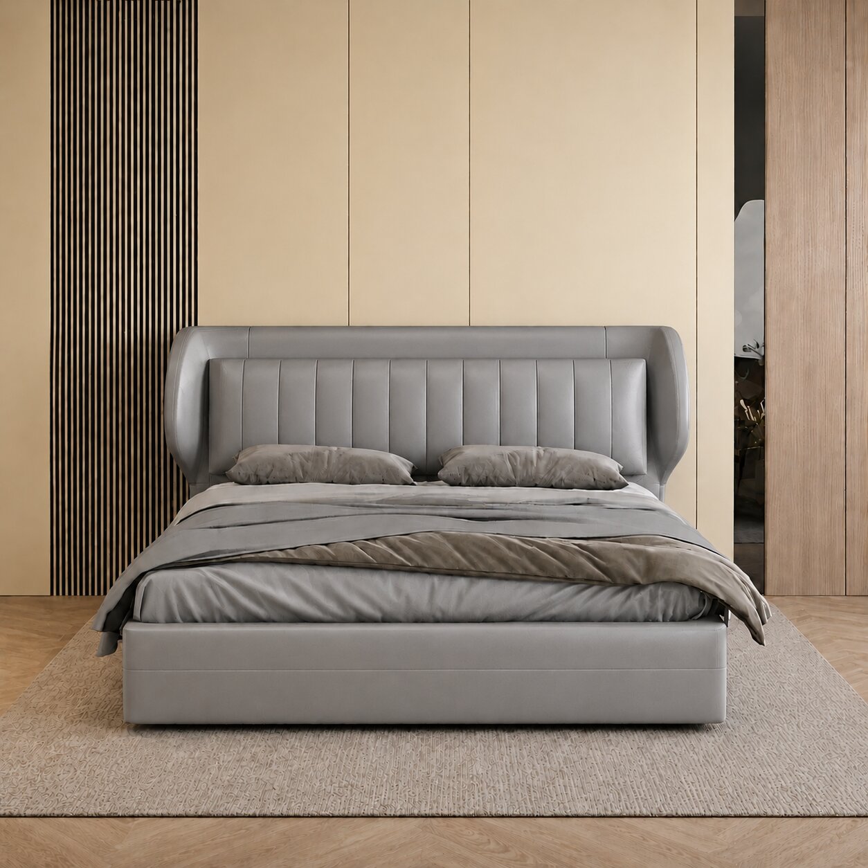 Adani Royale Luxury Upholstered Bed In Leatherette