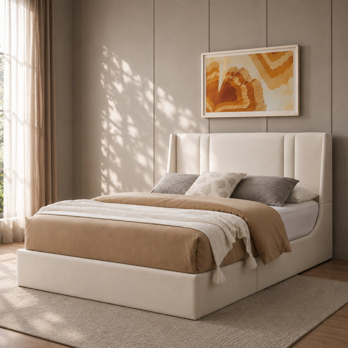 Aeris Lift Upholstered Bed In Leatherette