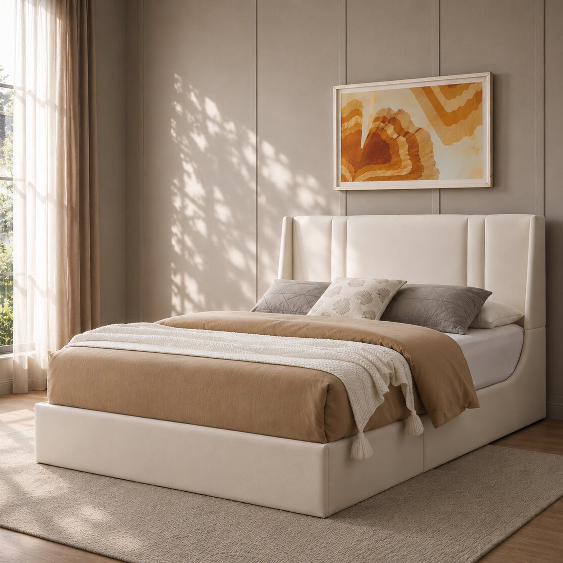 Aeris Lift Upholstered Bed In Leatherette