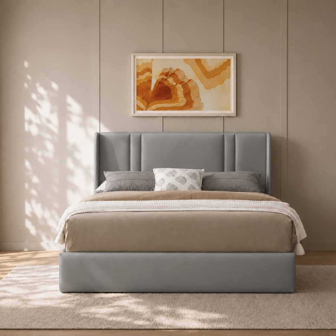 Aeris Lift Upholstered Bed In Leatherette