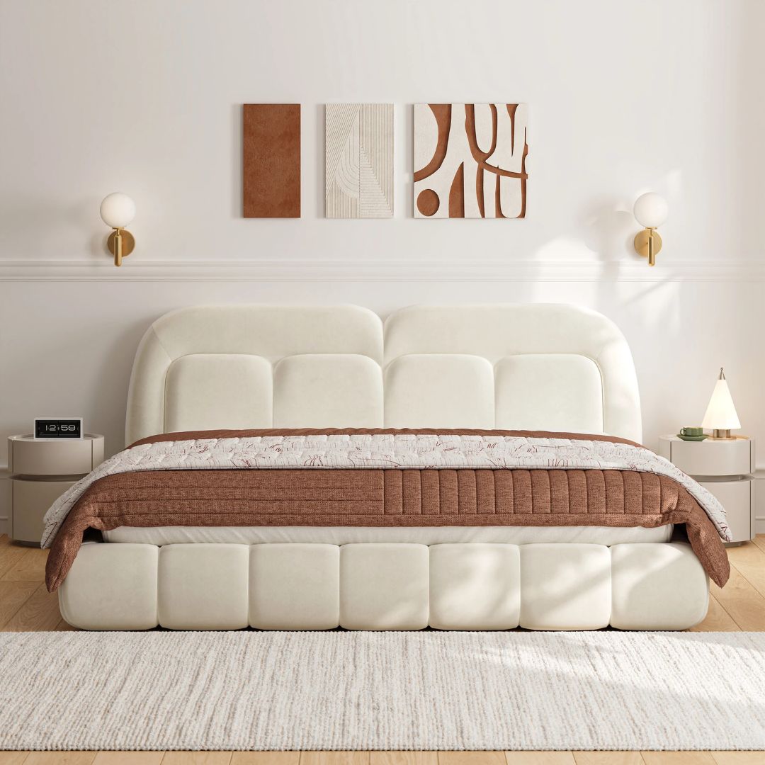 Alvion Prestige Upholstered Bed With Metal Hydraulic Storage