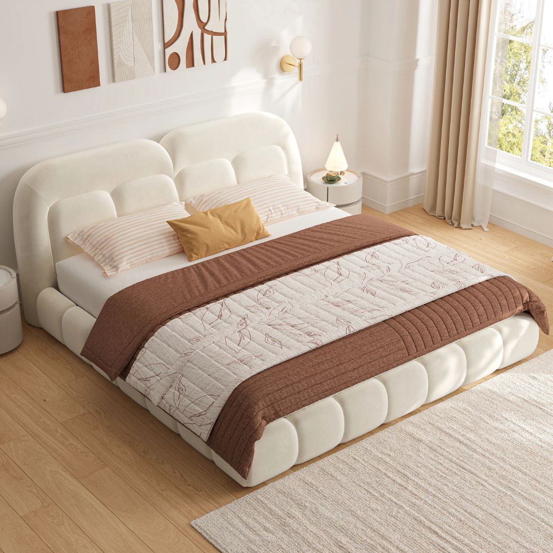 Alvion Prestige Upholstered Bed With Metal Hydraulic Storage