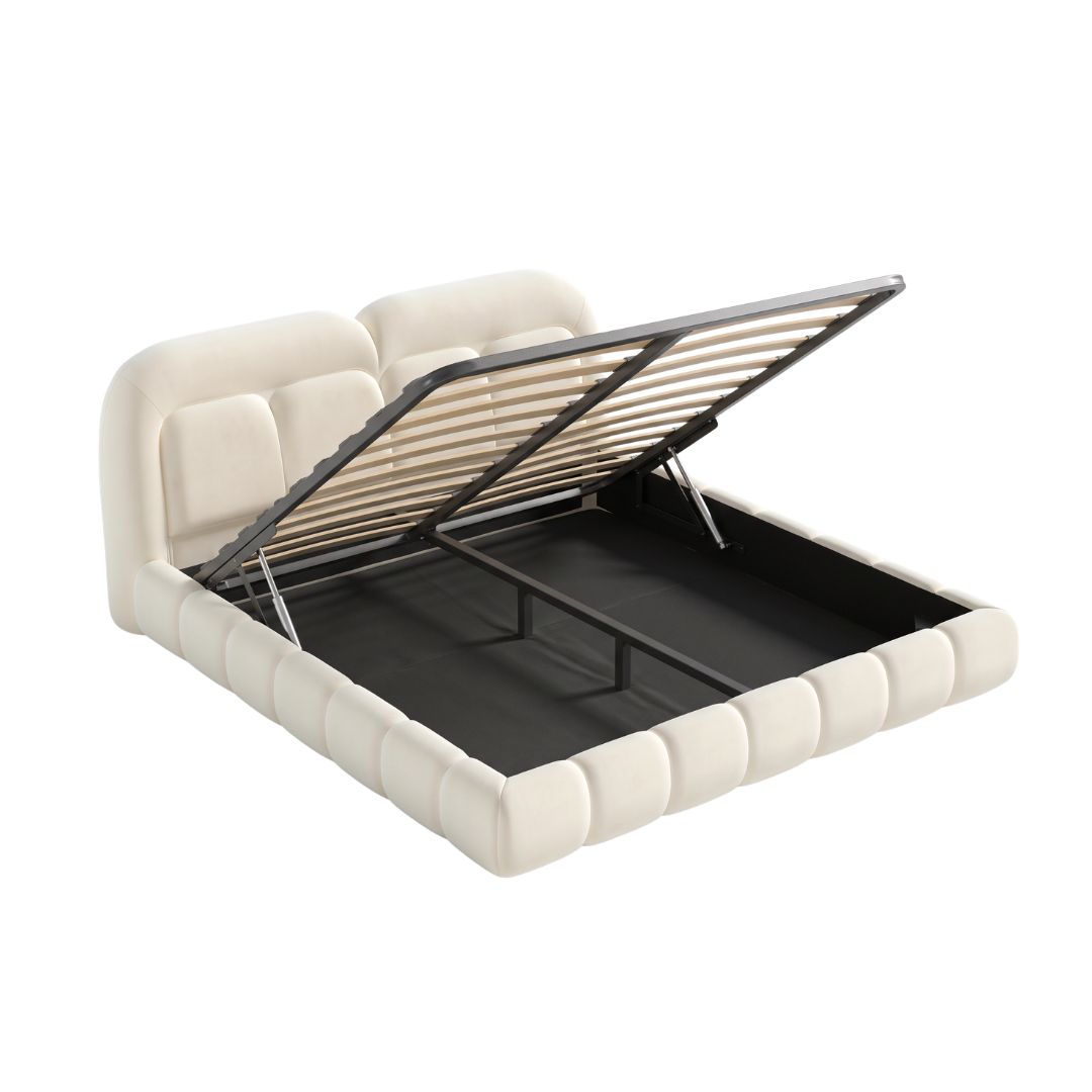 Alvion Prestige Upholstered Bed With Metal Hydraulic Storage