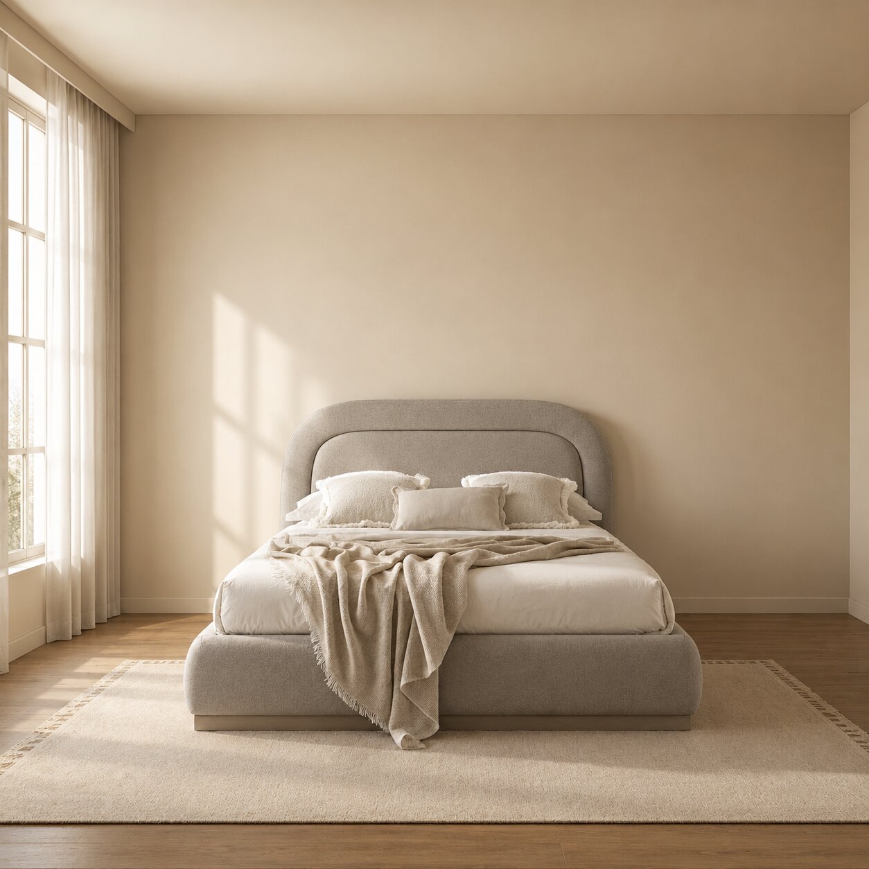 Aurora Plush Luxury Upholstered Bed In Velvet