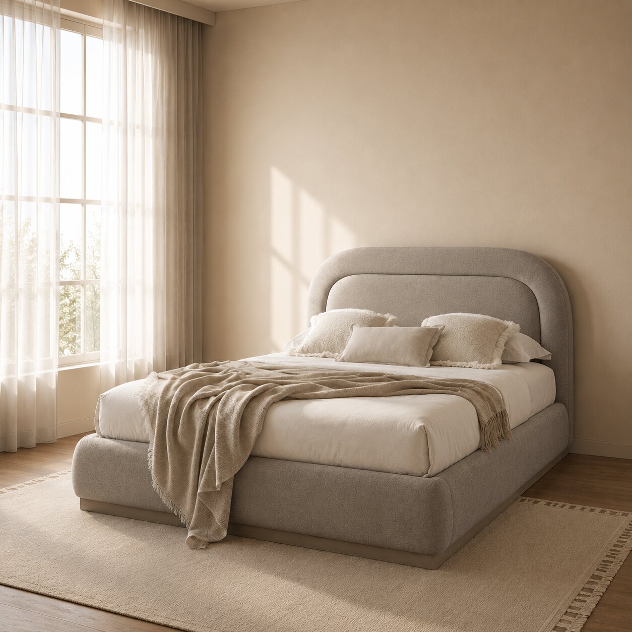 Aurora Plush Luxury Upholstered Bed In Velvet