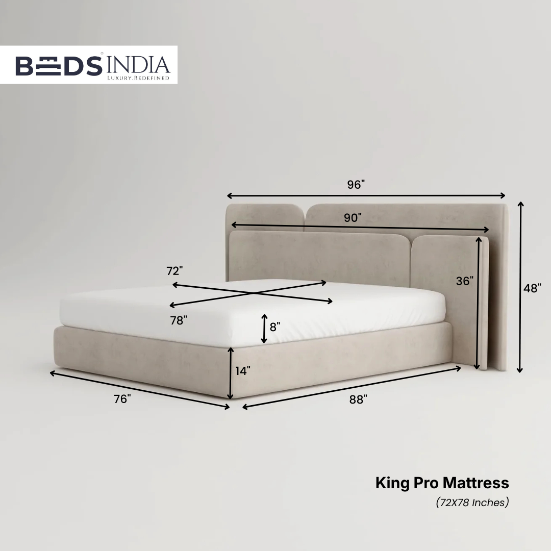 Esme Modern Upholstered Bed King Pro Mattress 72"X78"
