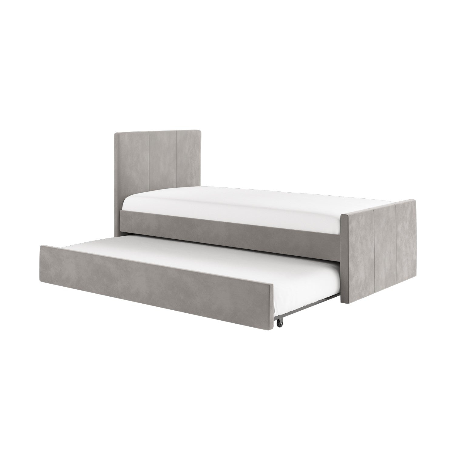 Slate Fold Trundle Upholstered Bed