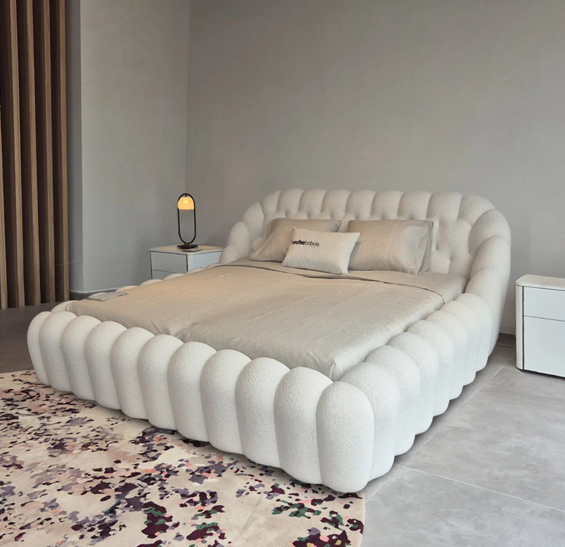 Cocoon Premium Upholstered Bed In Boucle