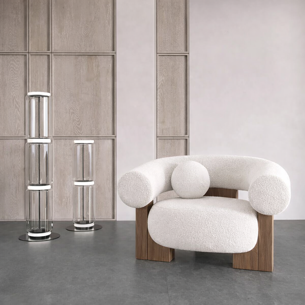 Cassia Sculpt Arm Chair & Stool