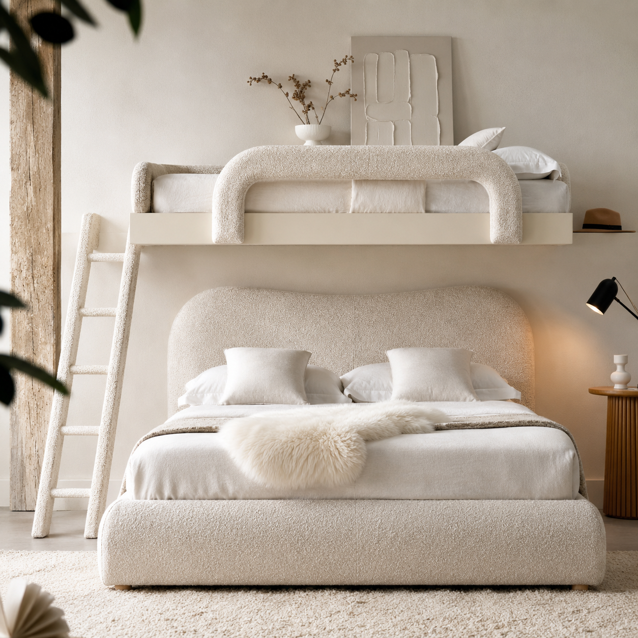 Tecco Bunk Hydraulic Storage Bed King Pro Mattress 72"X78"