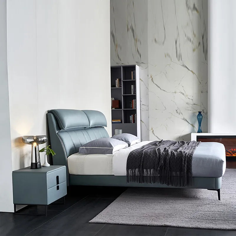 AquaLuxe Leatherette Upholstered Bed