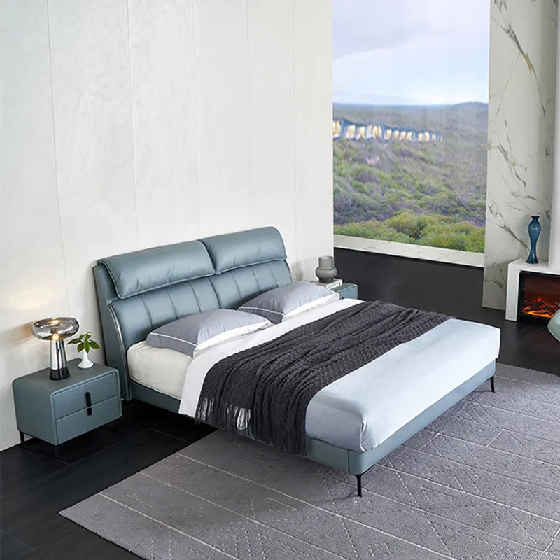 AquaLuxe Leatherette Upholstered Bed