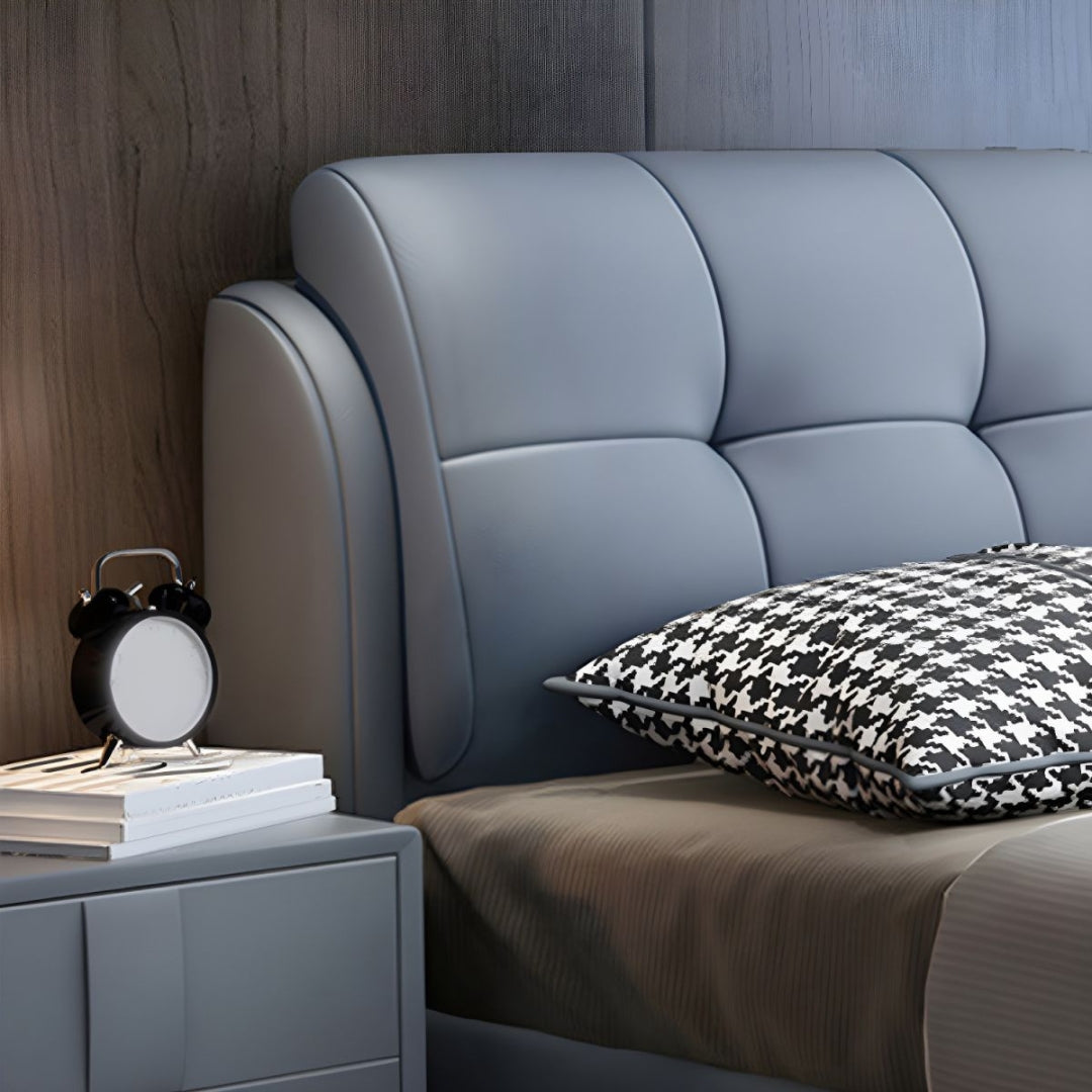 Elysian Curve Leather Upholstered Bed