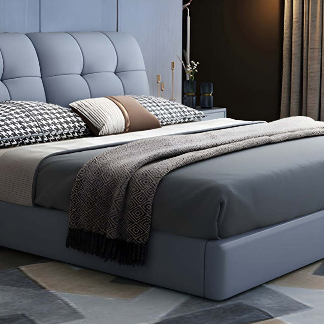 Elysian Curve Leather Upholstered Bed