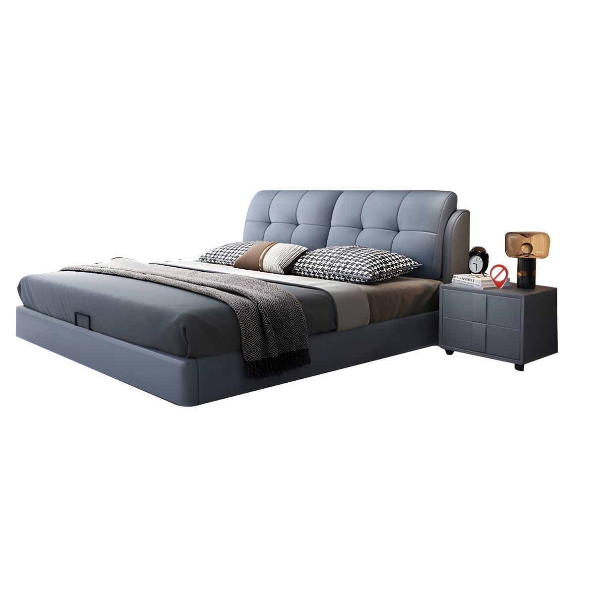 Elysian Curve Upholstered Bed In Leatherette