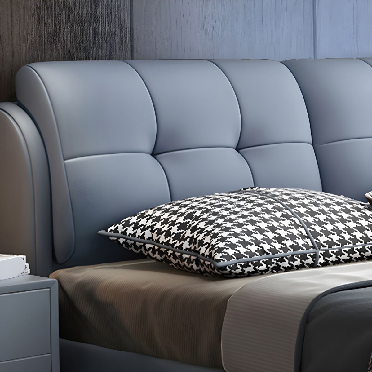 Elysian Curve Upholstered Bed In Leatherette