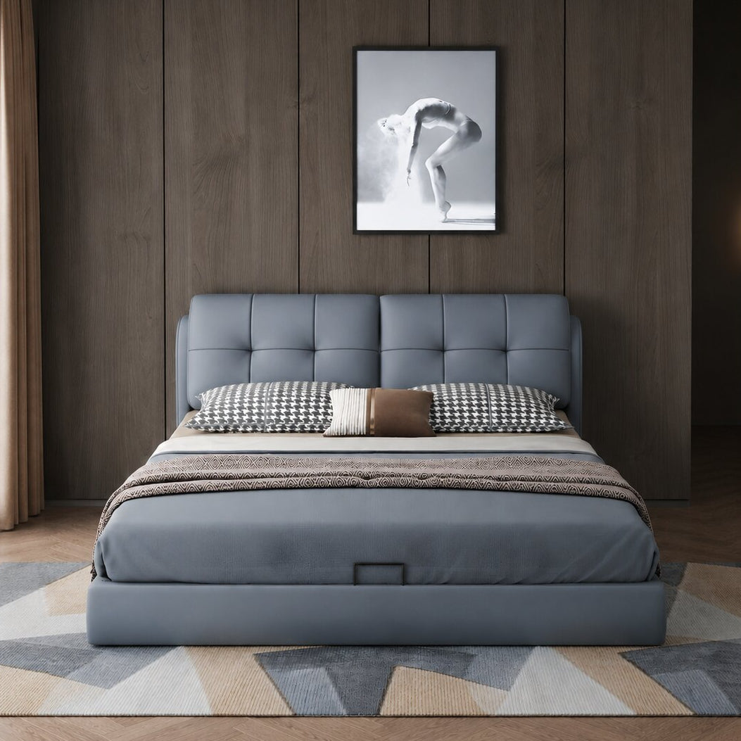 Elysian Curve Upholstered Bed In Leatherette