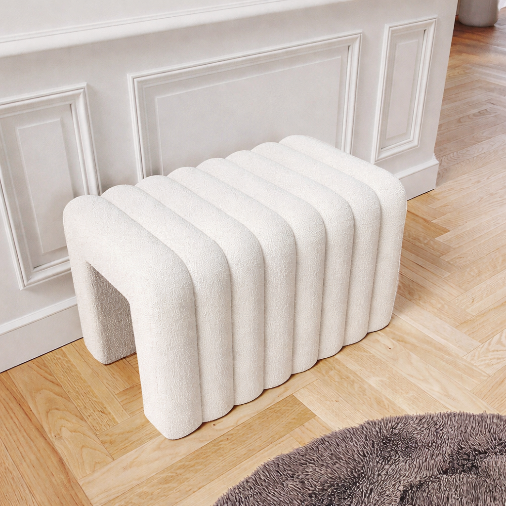 Fluted Arch Bedroom Bench