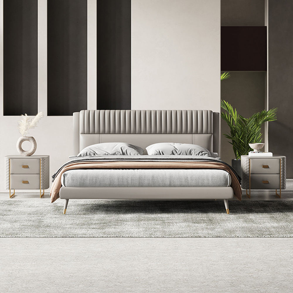 Vertical Channel Upholstered Bed