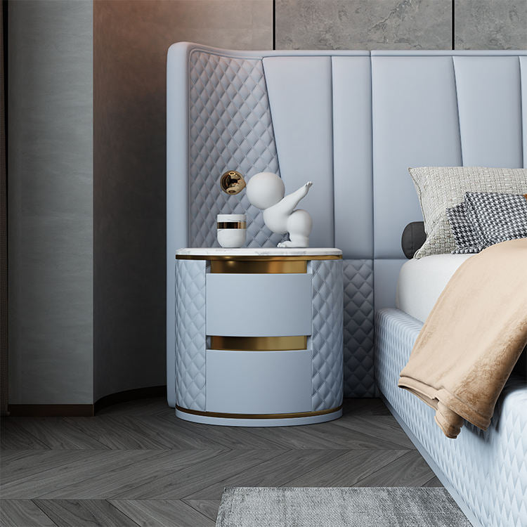 Aurora Royale Grand Diamond Upholstered Panel Bed