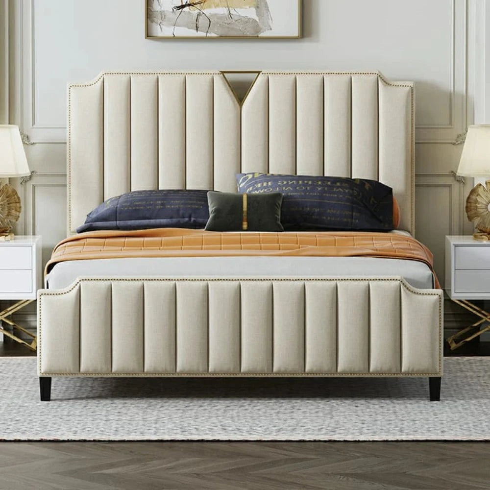 Verona Luxury Upholstered Bed In Suede