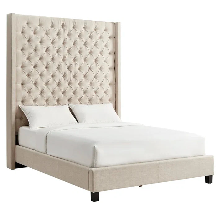 Elowen Grand Tufted Wingback Bed