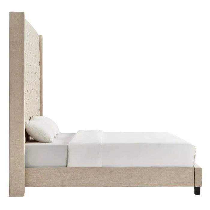 Elowen Grand Tufted Wingback Bed