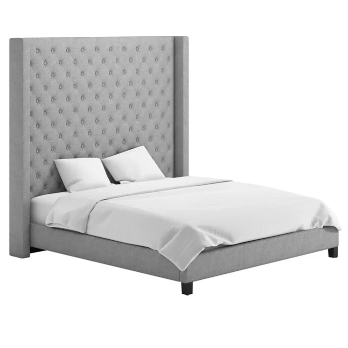 Elowen Grand Tufted Wingback Bed