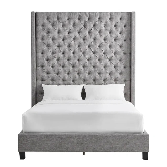 Elowen Grand Tufted Wingback Bed