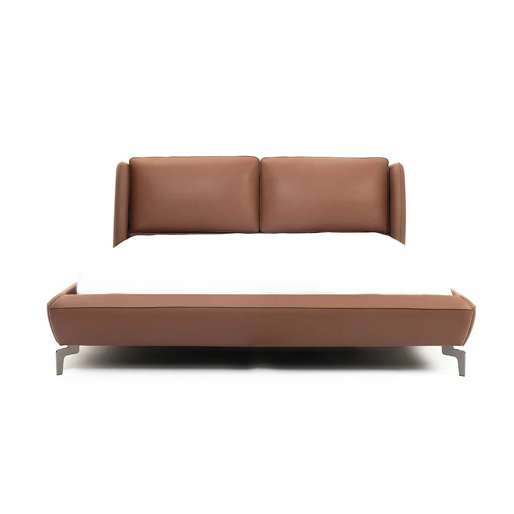 Verona Classic Italian Leather Upholstered Bed