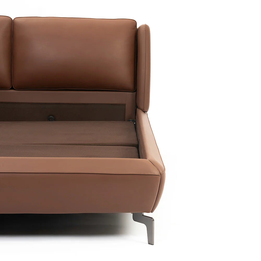 Verona Classic Italian Leather Upholstered Bed