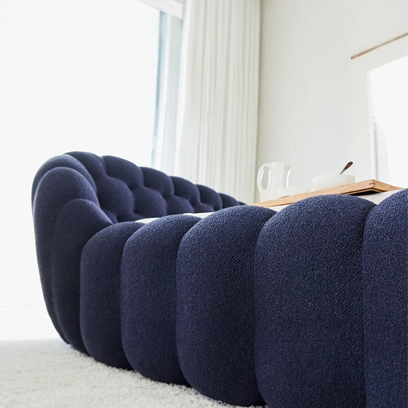 Kora Boucle Bubble Headboard Upholstered Bed