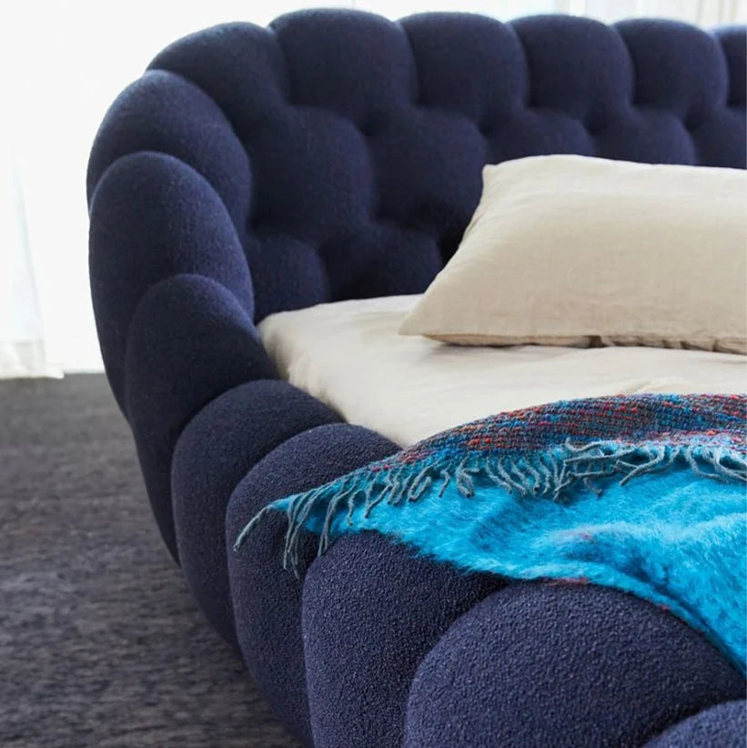 Kora Boucle Bubble Headboard Upholstered Bed