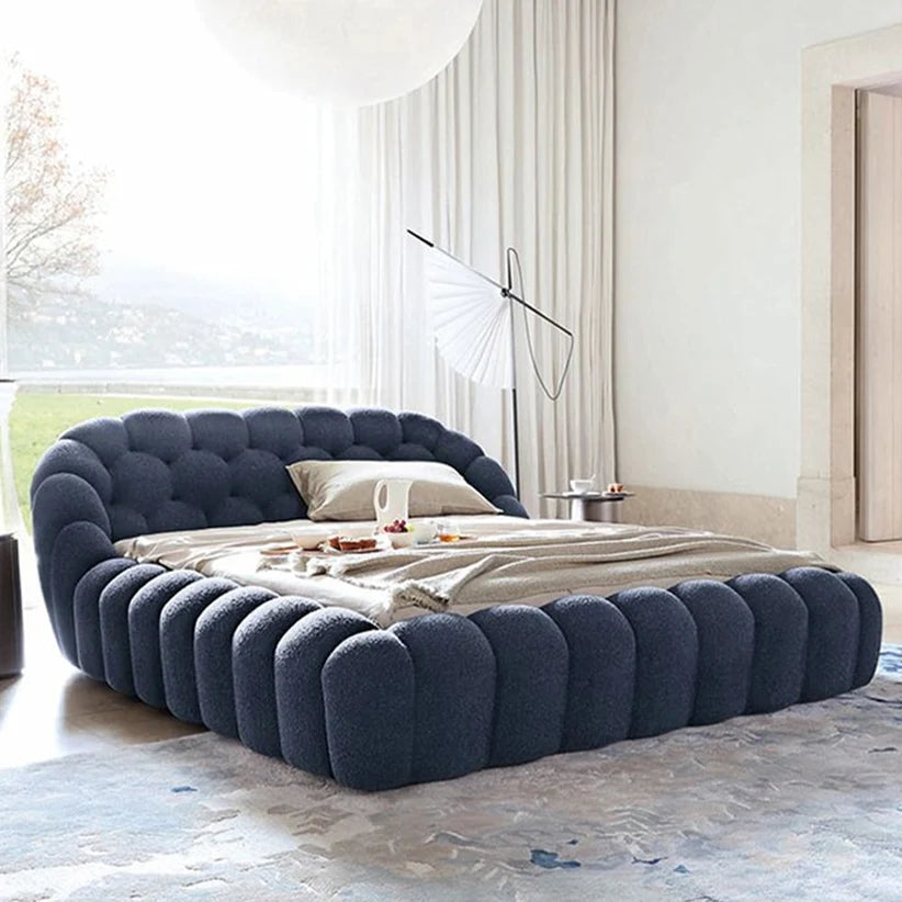 Kora Boucle Bubble Headboard Upholstered Bed