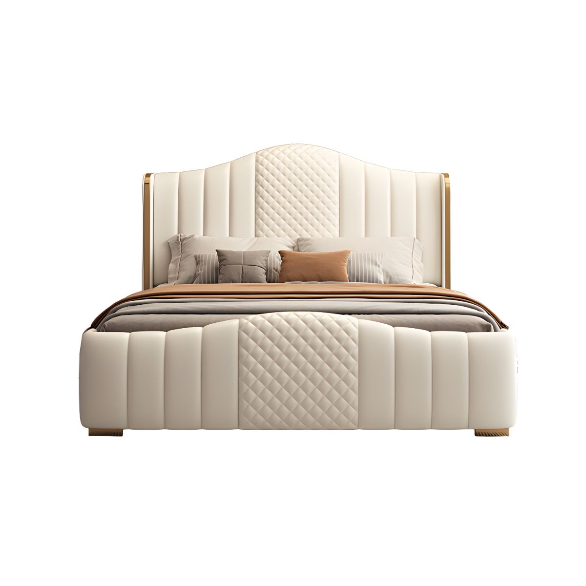 Marshmallow Frame Upholstered Bed In Leatherette