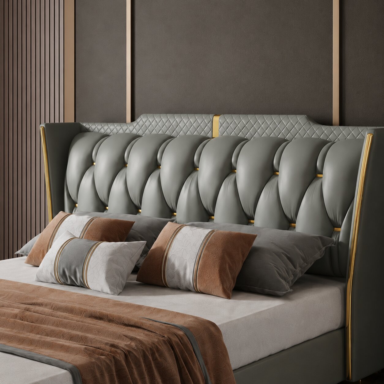 Mastro Grande Comfort Upholstered Bed In Leatherette