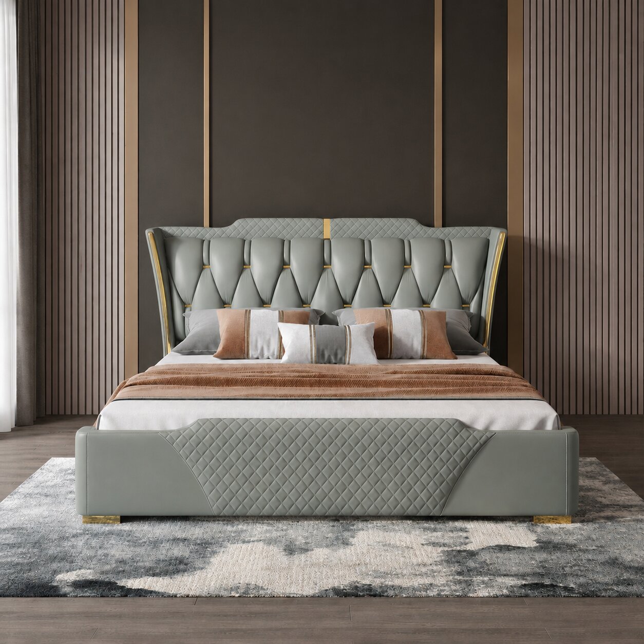 Mastro Grande Comfort Upholstered Bed In Leatherette