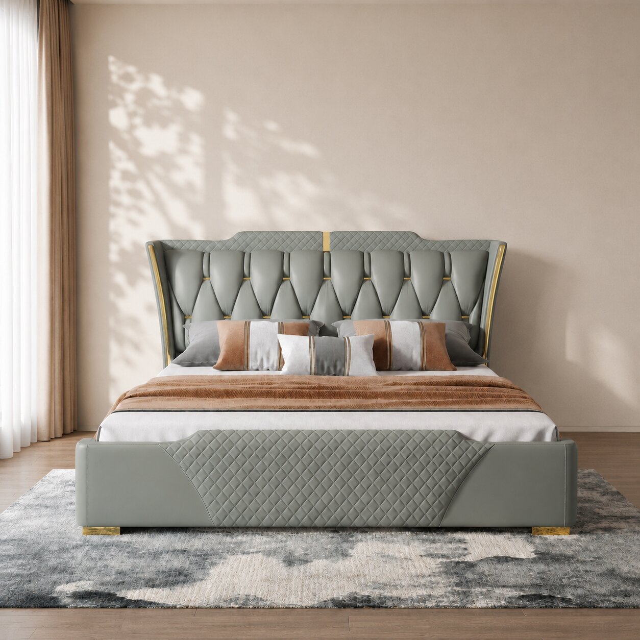 Mastro Grande Comfort Upholstered Bed In Leatherette