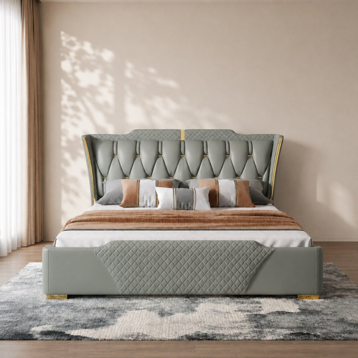 Mastro Grande Comfort Upholstered Bed In Leatherette