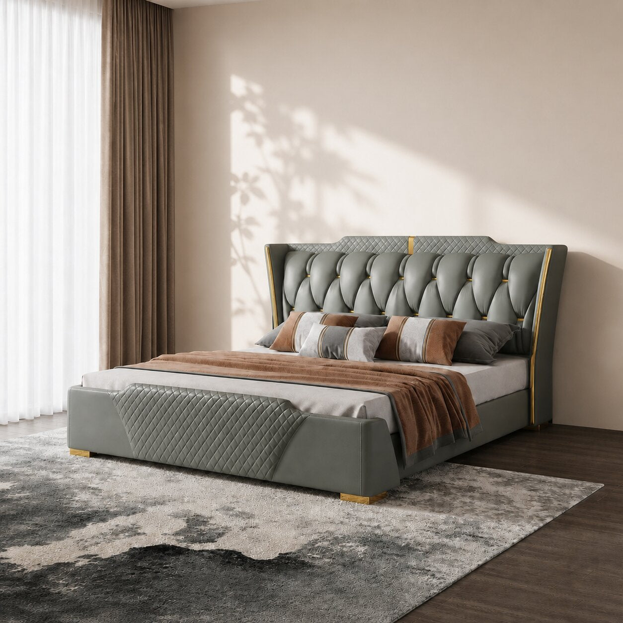 Mastro Grande Comfort Upholstered Bed In Leatherette