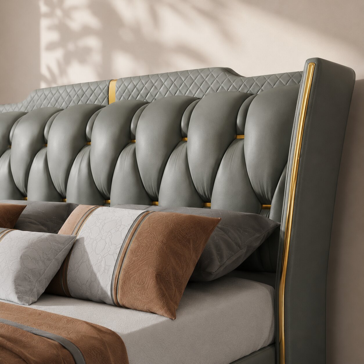 Mastro Grande Comfort Upholstered Bed In Leatherette