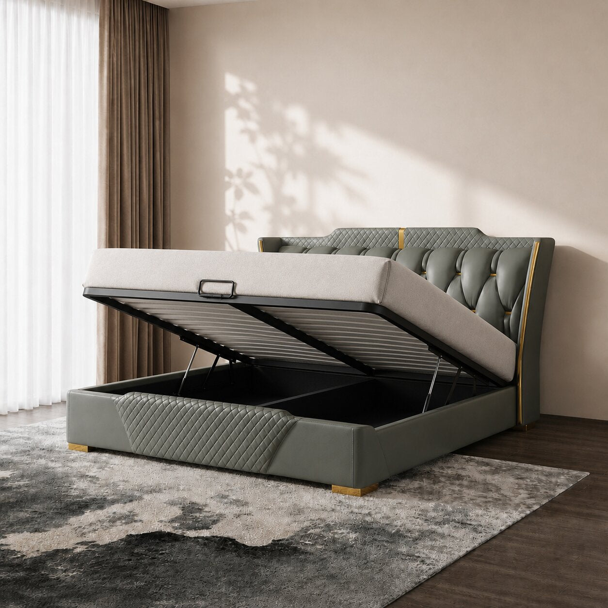 Mastro Grande Comfort Upholstered Bed In Leatherette