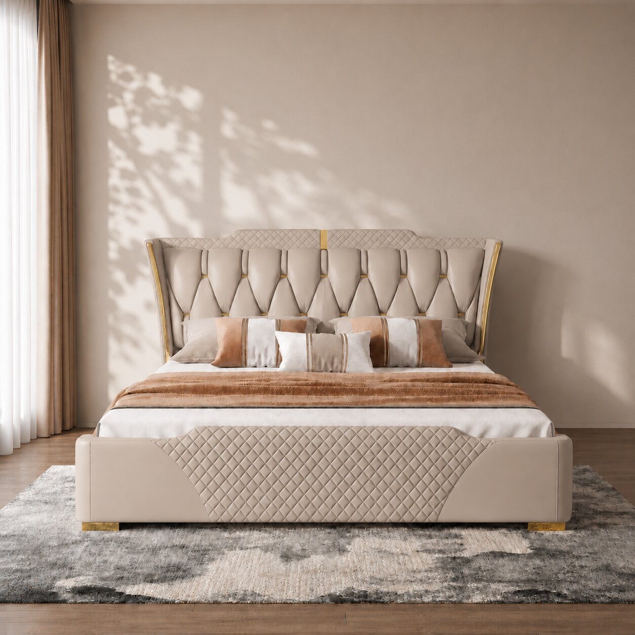 Mastro Grande Comfort Upholstered Bed In Leatherette