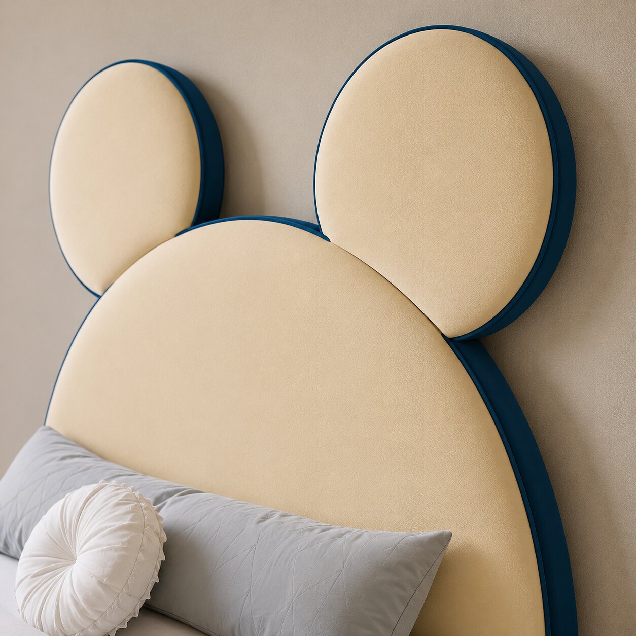 Mickey Kids Upholstered Bed In Leatherette