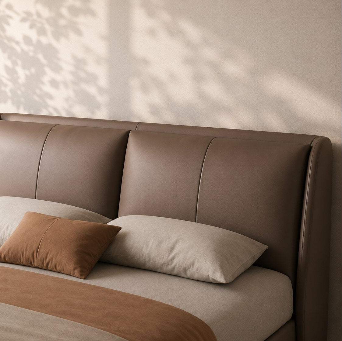Milano Contemporary Italian Leather Upholstered Bed