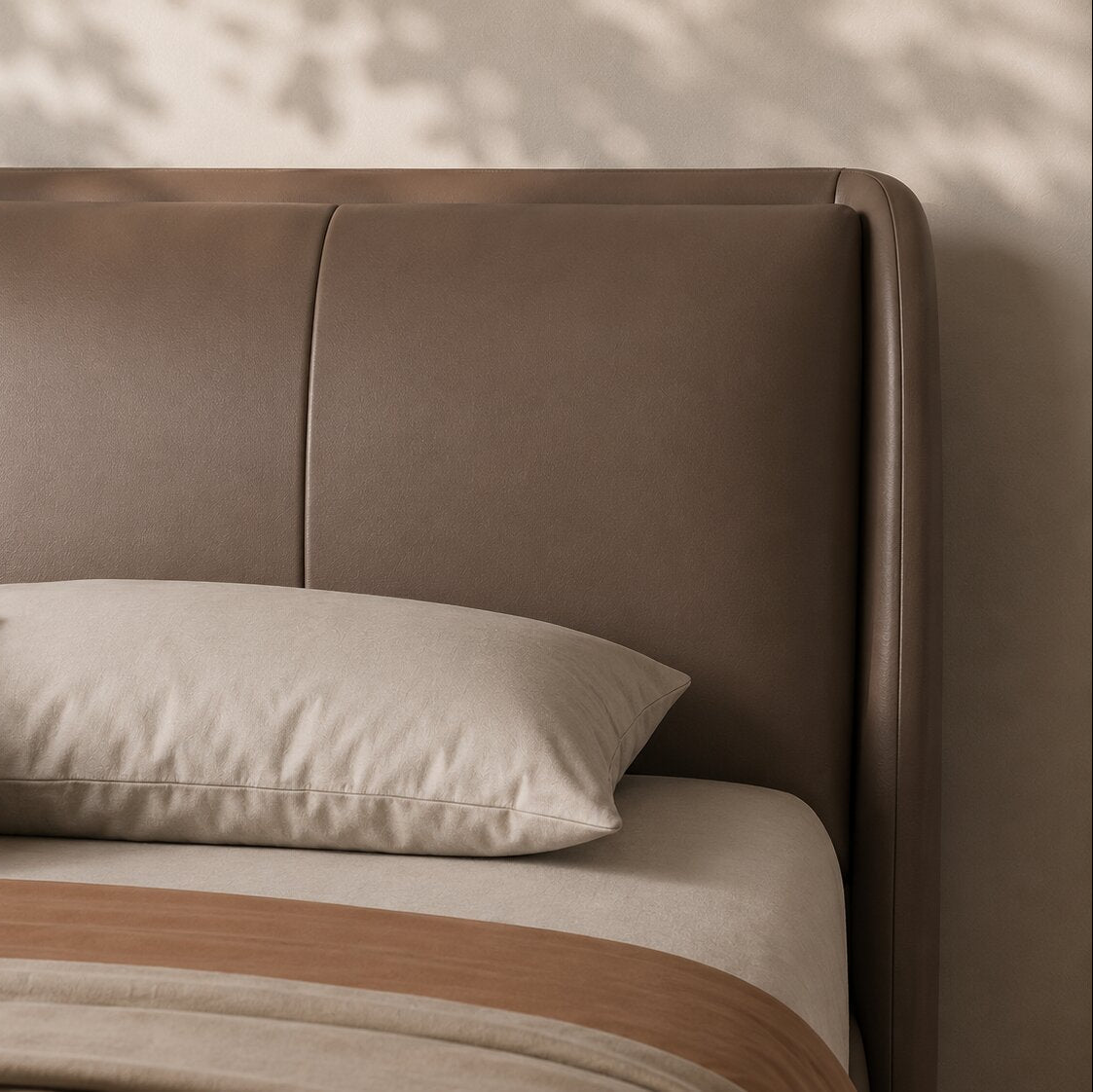 Milano Contemporary Italian Leather Upholstered Bed