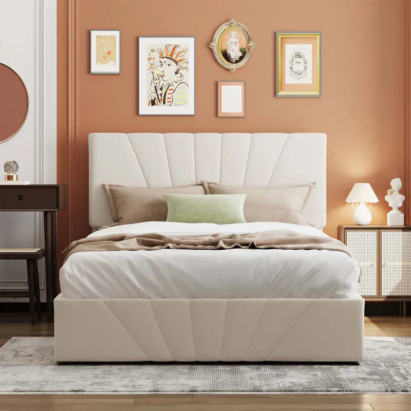 Solvia Grandeur Fan Stitched Upholstered Bed